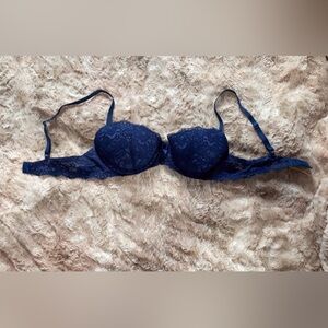 Elegant Navy Lace Bra